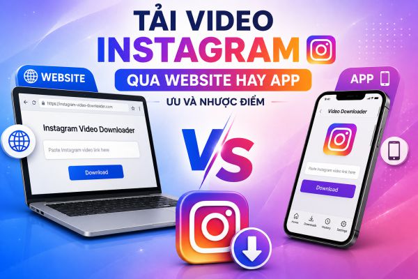 Nên Tải Video Instagram Qua Website Hay App: Ưu Và Nhược Điểm